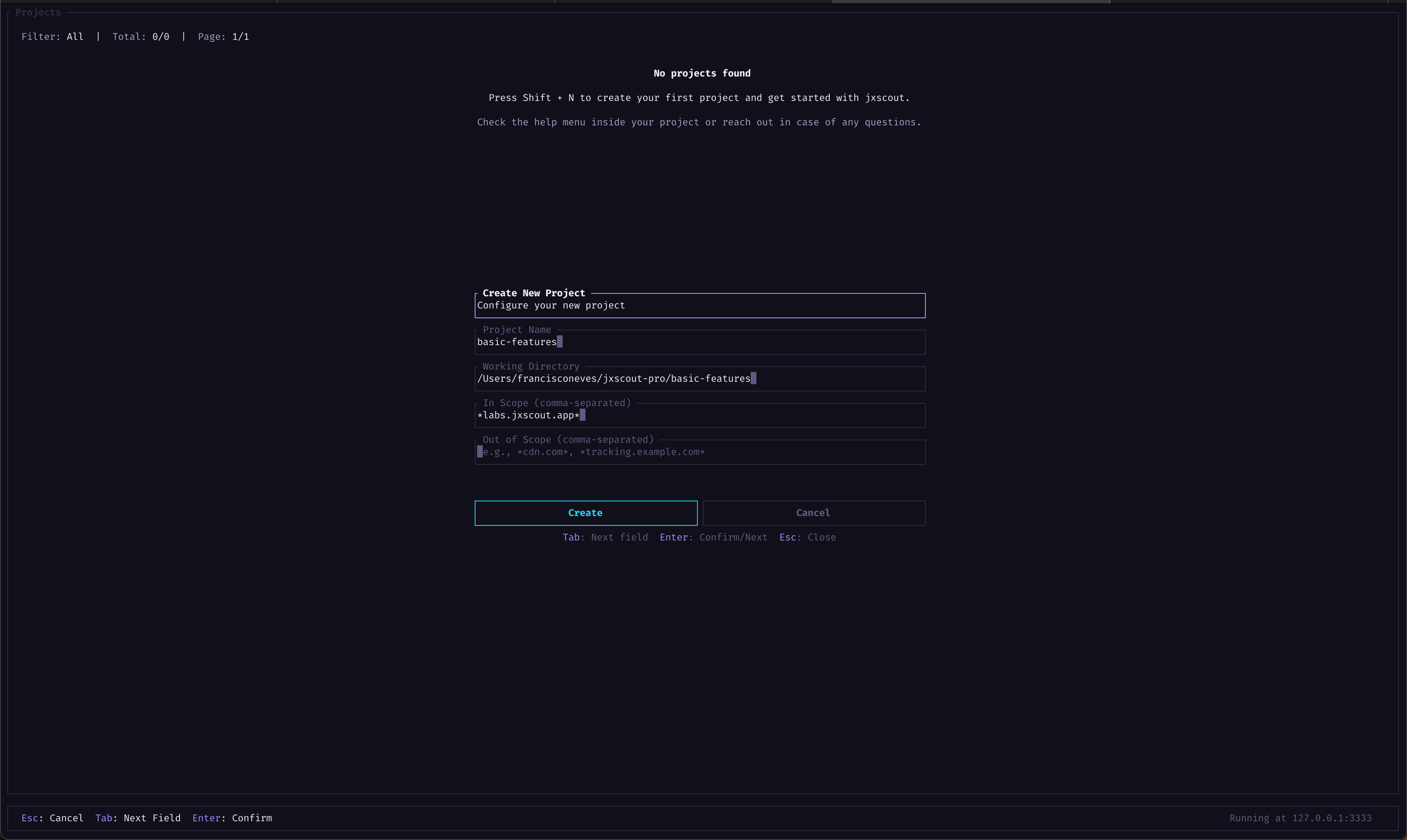 Basic Features Project Setup