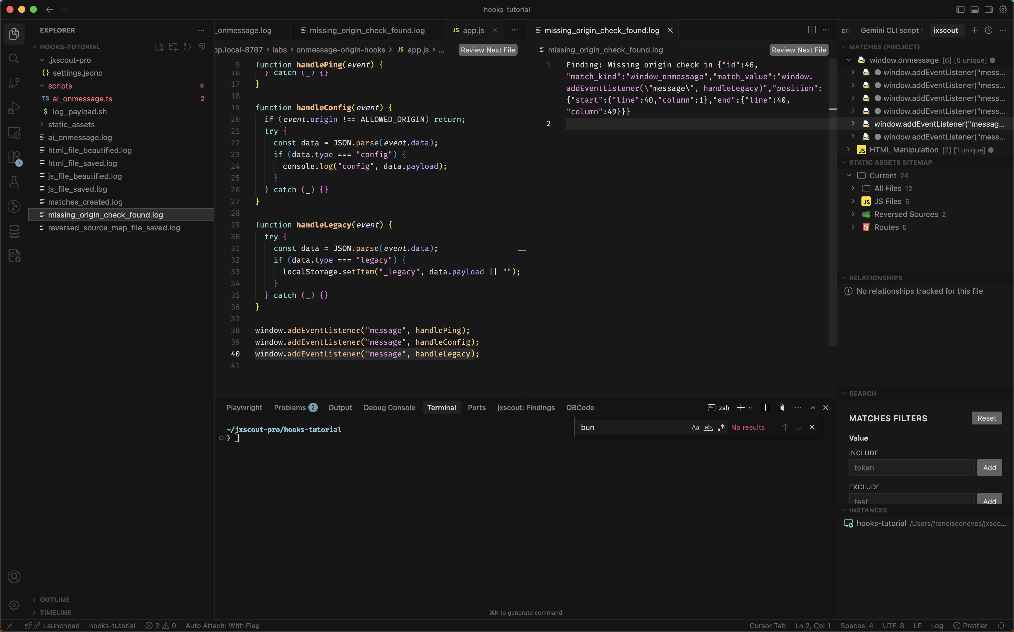 missing origin check