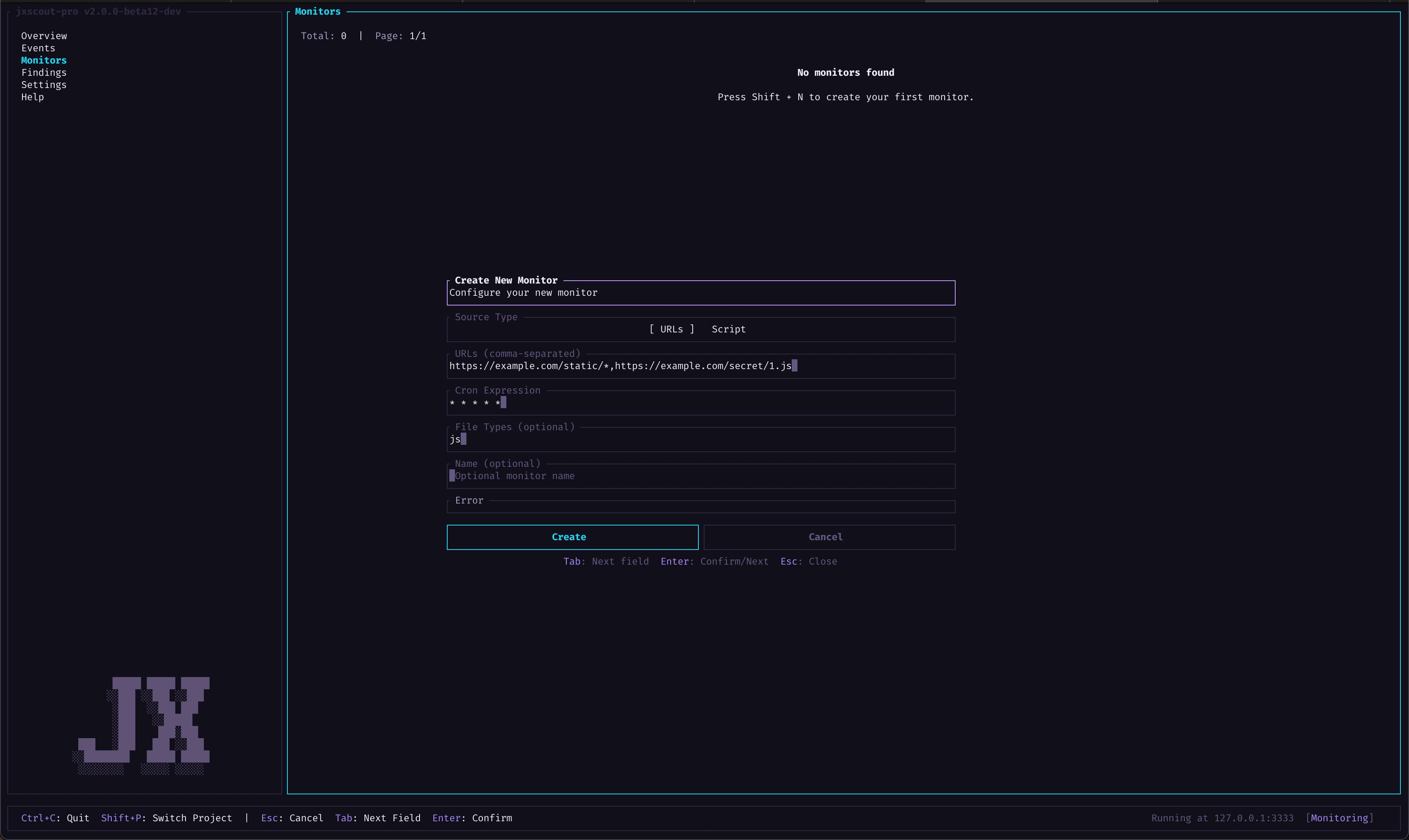 monitoring url