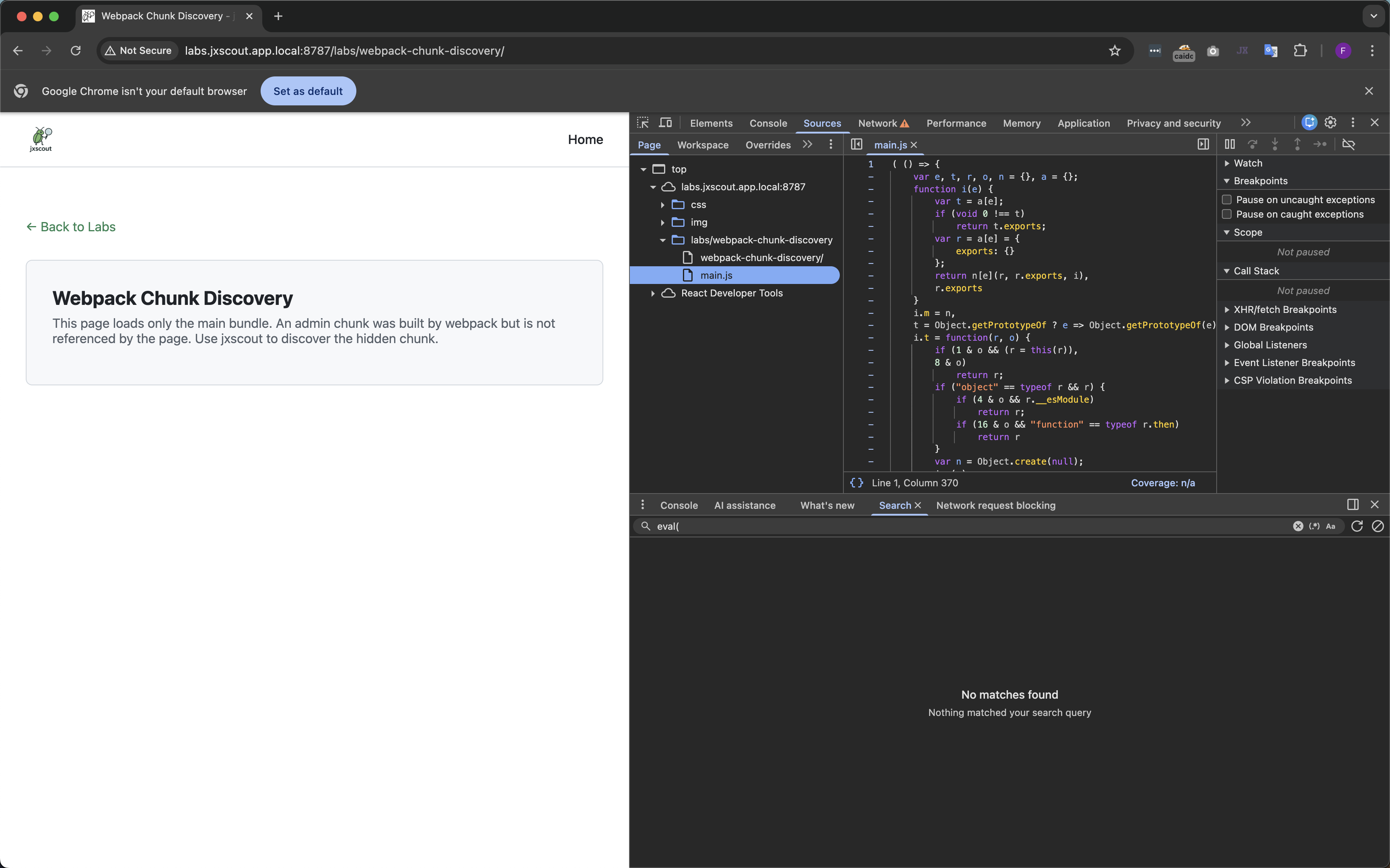 Chrome Devtools Webpack Chunk